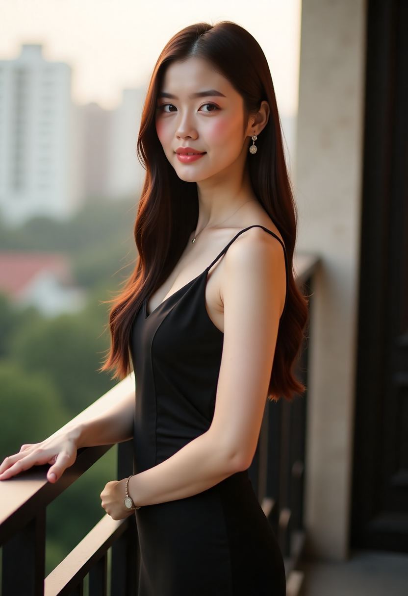 女生尝试绘制简笔画